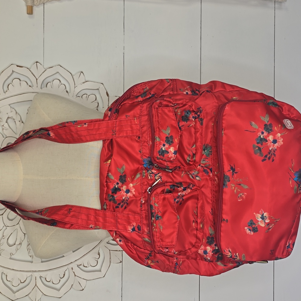Lug Packable Puddle Jumper Bouquet Red Floral